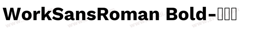 WorkSansRoman Bold字体转换